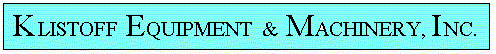 Logo for Klistoff Equipment & Machy.