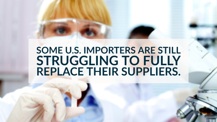 Importers are struggling to replace suppliers