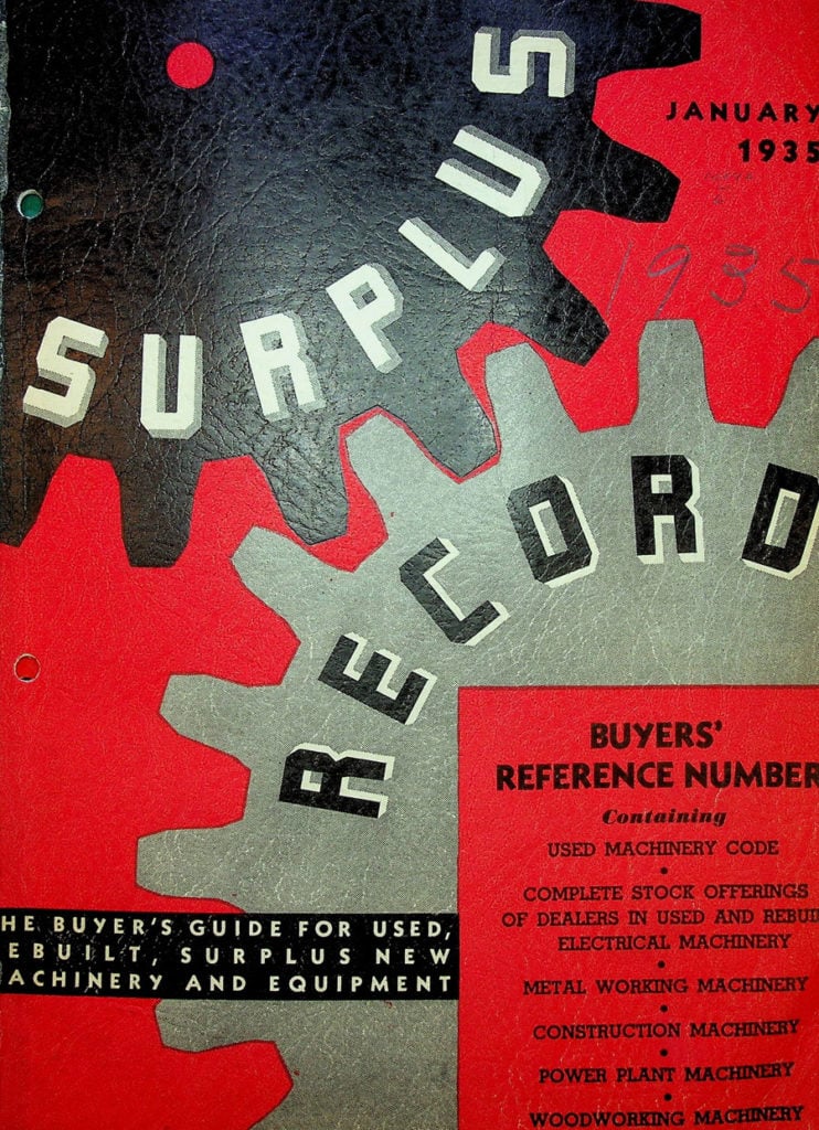 Surplus Record January 1935 cover