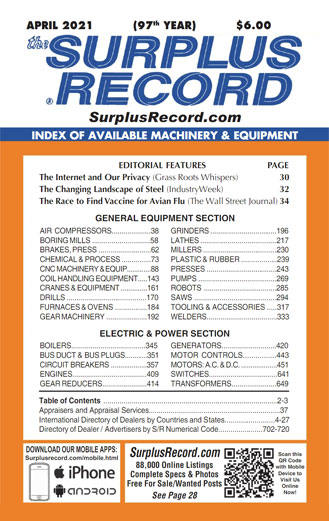 Sample Surplus Record cover April 2021