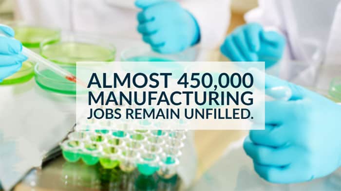 450,000 manufacturing jobs remain unfilled