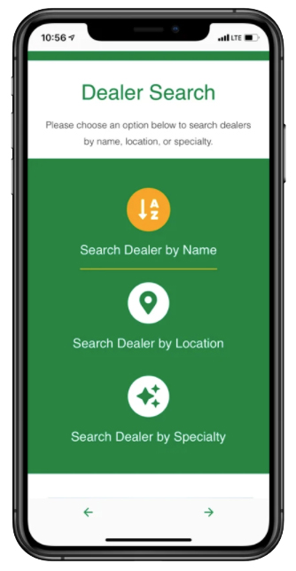 Surplus Record dealer search in app