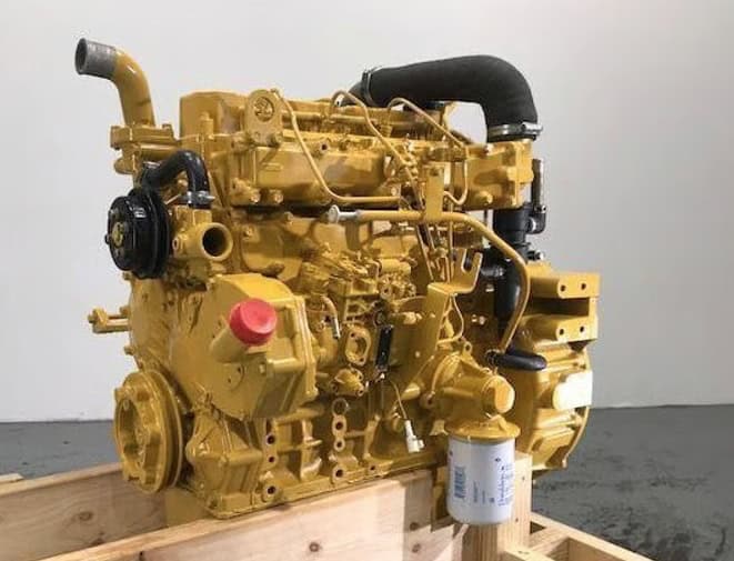Large yellow diesel engine