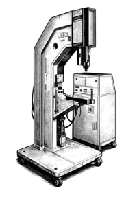 Industrial material testing machine for strength and durability analysis.
