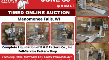 Image representing Liquidation of B & E Pattern Co. Full-Service Pattern Shop