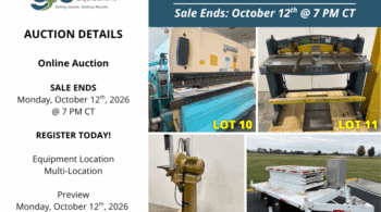 Image representing Industrial Equipment Auction Press Brake, Ironworker, Welders!